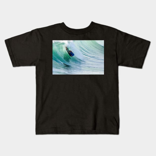 Bodyboarder in action Kids T-Shirt by homydesign